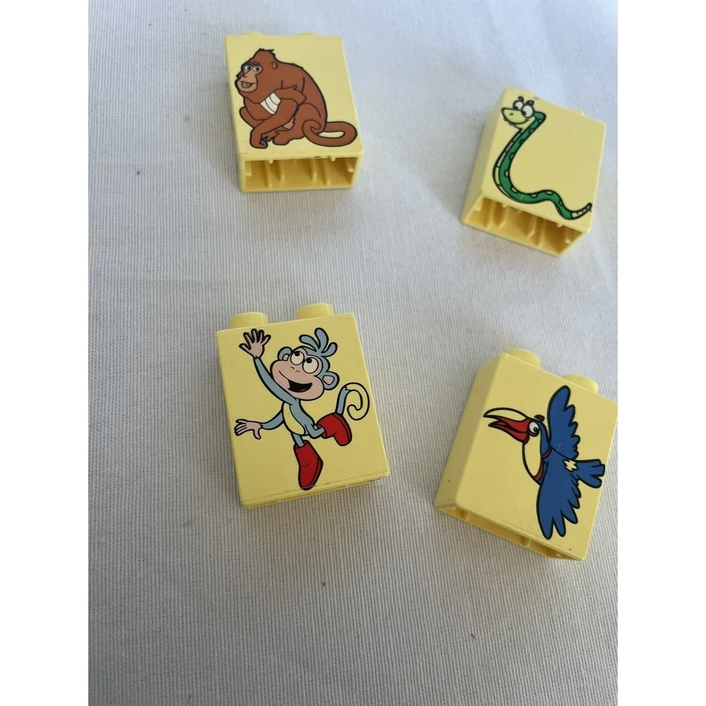 Lego Duplo Dora the Explorer 4pc Specialty Blocks Boots Monkey Snake Bird